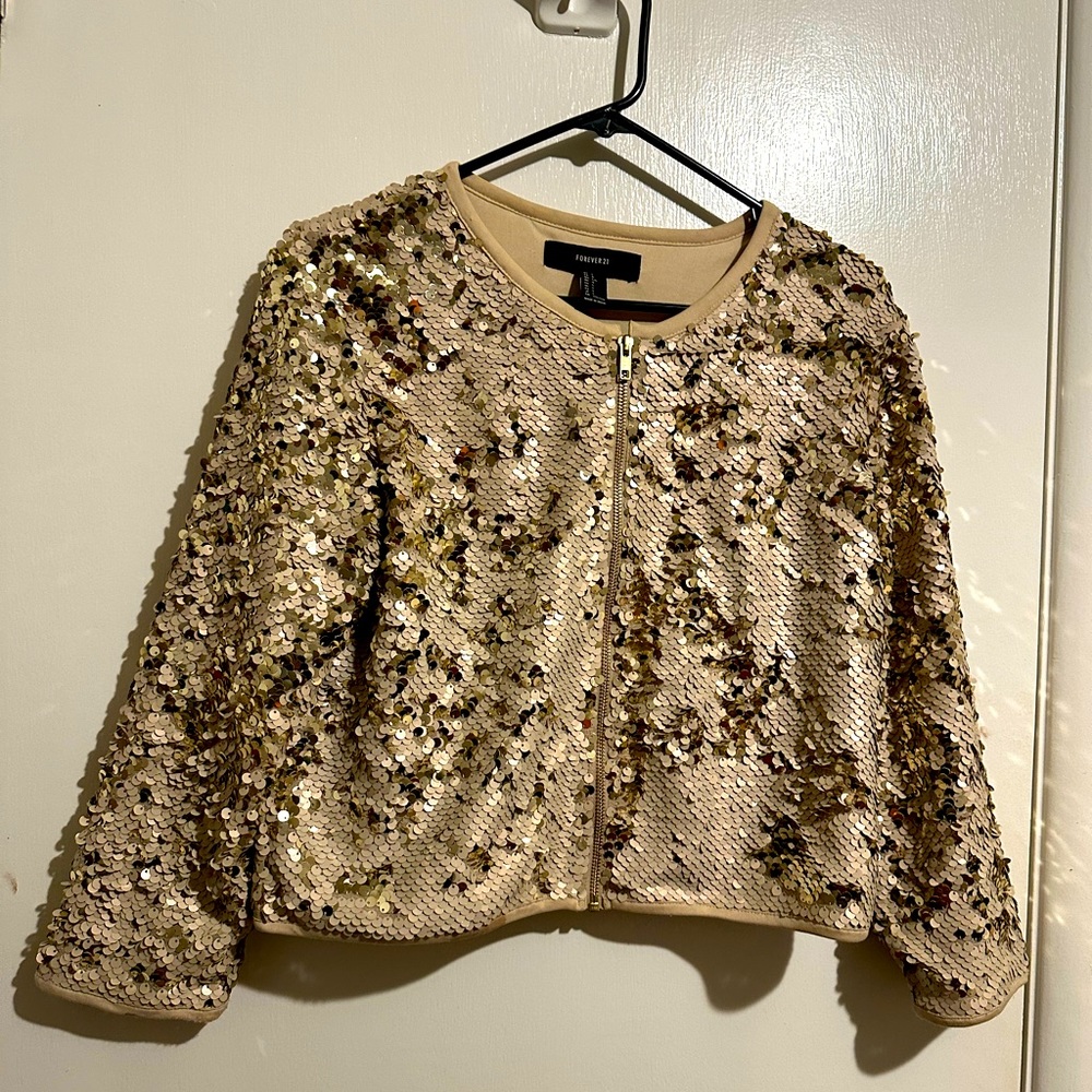 Gold sequin jacket - Large